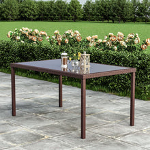 Load image into Gallery viewer, Garden Table Dining Patio Outdoor Table Black/Brown Garden Dining Tables Living and Home