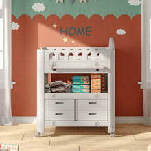 Load image into Gallery viewer, Kidkid Mobile Baby Diaper Changing Table with 4 Drawers and Storage Shelf