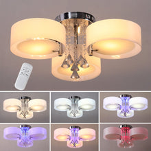 Load image into Gallery viewer, Ceiling Light Semi-Flush Mount , Cylindrical Acrylic Lampshades, Crystal Drops Ceiling Light Living and Home