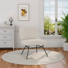 Load image into Gallery viewer, H 80cm Faux Wool Cocktail Chair Metal Frame Occasional Chair Cocktail Chairs Living and Home