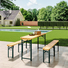 Load image into Gallery viewer, Folding Beer Table Chair Bench Set Garden Dining Sets Living and Home