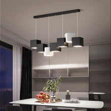 Load image into Gallery viewer, Lightsin Sleek Linear Cube Pendant Light Lightsin Black+White 7-Light