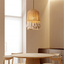 Load image into Gallery viewer, Lightsin Rustic Elegance Tassel and Hemp Rope Pendant Light Lightsin