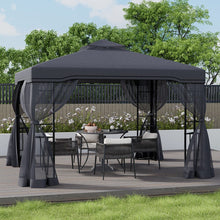 Load image into Gallery viewer, 6x3M Premium Iron Pergola with Retractable Canopy and Mesh Screens Living and Home