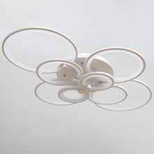 Load image into Gallery viewer, 4/6/8 Rings Circle LED Semi-Flush Ceiling Light Dimmable/Non-Dimmable Ceiling Lights Living and Home