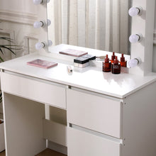 Load image into Gallery viewer, 43cm D Hollywood Dressing Table with Large Lighted Mirror Dressing Tables Living and Home