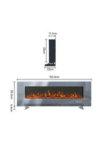 Load image into Gallery viewer, 50/60 inch Electric Fireplace 5000 BTU Wall Mounted Fireplaces Heater 9 Available Flame Colours Wall Mounted Fireplaces Living and Home