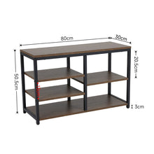 Load image into Gallery viewer, Multi-tiered Shoe Rack Bench in Walnut Living and Home
