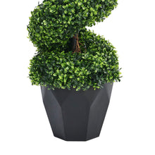 Load image into Gallery viewer, 2 Pack Artificial Topiary Spiral Boxwood Tree Fake Plant Artificial Plants Living and Home