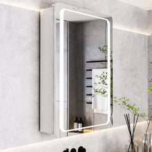 Load image into Gallery viewer, 27inch X 20inch LED Illuminated Mirror Cabinet with Sensor Switch Bathroom Mirror Cabinets Living and Home