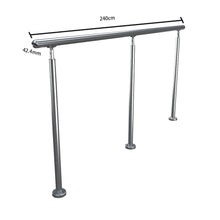 Load image into Gallery viewer, 240cm Floor Mount Stainless Steel Handrail for Slopes and Stairs Handrails Living and Home 0 cross bar