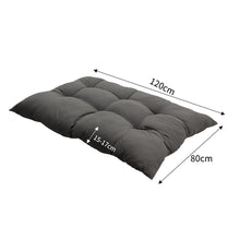 Load image into Gallery viewer, Livingandhome Rectangular Tufted Bench Cushion Seat Pad - Dark Grey