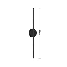 Load image into Gallery viewer, L60cm Minimalistic LED Linear Wall Sconce Black Warm Light