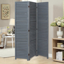 Load image into Gallery viewer, 3/4/6 Panel furn Hand Made Wicker Folding Room Divider Living Room Partition Privacy Screen Living Room Divider Living and Home Grey 3 Panel -H170*L120CM