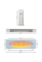 Load image into Gallery viewer, 42 Inch Freestanding Electric Fireplace 2000W 7 Vibrant Colours Wall Mounted Fireplaces Living and Home