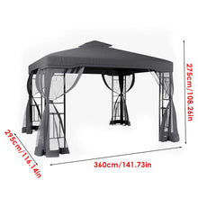 Load image into Gallery viewer, 6x3M Premium Iron Pergola with Retractable Canopy and Mesh Screens Living and Home