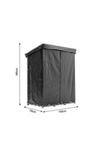 Load image into Gallery viewer, Garden Sanctuary Metal Tube Firewood Rack with PE Cover Roof Garden Sheds Living and Home