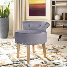 Load image into Gallery viewer, Vintage Low Back Make-up Chair with Wooden Legs Living and Home