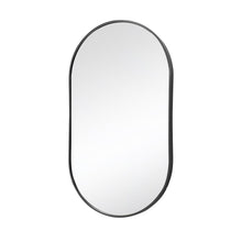 Load image into Gallery viewer, Modern Oval Metal Wall Mirror Black Bathroom Mirrors Living and Home