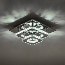 Load image into Gallery viewer, Modern Square Tiered Crystal Ceiling Light Ceiling Light Living and Home