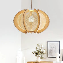 Load image into Gallery viewer, Lightsin Handcrafted Wooden LED Pendant Light with Modern Style Lightsin�������������