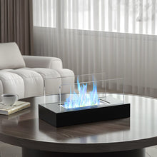 Load image into Gallery viewer, 35cm Long Bio Ethanol Fireplace Tabletop Metal Base Burner Fire Bio Ethanol Fireplaces Living and Home
