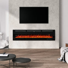 Load image into Gallery viewer, 70/80 Inch Inset Electric Fireplace Built-In Heater with 9 Flame Colour Wall Mounted Fireplaces Living and Home 70 Inch