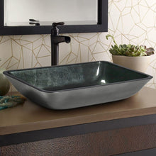 Load image into Gallery viewer, Rectangular Tempered Glass Bathroom Art Design Sink Bathroom Sinks Living and Home Grey agate colour