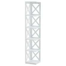 Load image into Gallery viewer, Black/White Wooden 5 tier Rectangular Vertical Living Room Shelf Shelves & Racks Living and Home