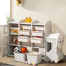 Load image into Gallery viewer, Grey Cute Bus-shaped Storage Shelves Organizer for Kids Shelves & Racks Living and Home