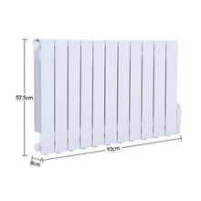 Load image into Gallery viewer, 2000W Oil Filled Electric Radiator Heater Wall Mounted or Portable with LCD Thermostat Space Heaters Living and Home 1800W 930*575*80mm