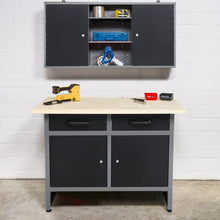 Load image into Gallery viewer, Wall Mounted Lockable Pegboard Tool Cabinet with A Lockable Door Cabinets Living and Home