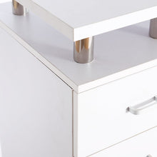 Load image into Gallery viewer, 120cm Wide White Professional Manicure Station Nail Table on Wheels with Dust Collector Dressing Tables Living and Home