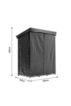 Load image into Gallery viewer, Garden Sanctuary Metal Tube Firewood Rack with PE Cover Roof Garden Sheds Living and Home