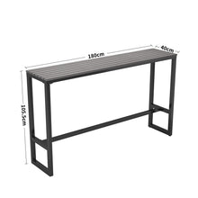 Load image into Gallery viewer, Garden Grey Dining High Table with Metal Legs Garden Dining Tables Living and Home