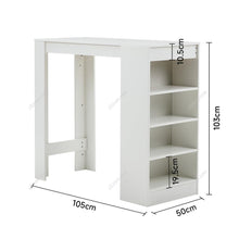 Load image into Gallery viewer, Wooden Bar Table with Open Shelves Living and Home