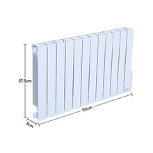 Load image into Gallery viewer, 2000W Oil Filled Electric Radiator Heater Wall Mounted or Portable with LCD Thermostat Space Heaters Living and Home 2000W 1010*575*80mm