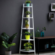 Load image into Gallery viewer, 3/4/5 Tier Corner Ladder Shelf Bookcase Plant Flower Display Stand Storage Rack Bookcases & Standing Shelves Living and Home