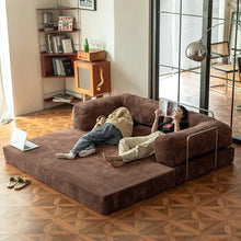 Load image into Gallery viewer, Cottonfy Teddy Corduroy Modular Detachable Sofa Bed Cottonfy UK