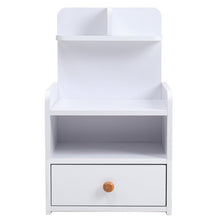 Load image into Gallery viewer, Minimalist Black/White Wooden Bedside Table with Drawers Cabinets Living and Home