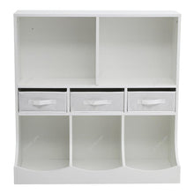 Load image into Gallery viewer, 3-Tier Open Style Toy and Book Storage Cabinet Living and Home