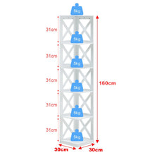 Load image into Gallery viewer, Black/White Wooden 5 tier Rectangular Vertical Living Room Shelf Shelves & Racks Living and Home