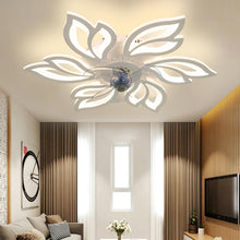 Load image into Gallery viewer, 65cm Dia. Modern Flower Shape Ceiling Fan with Light Ceiling Fans Living and Home White