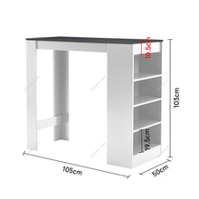 Load image into Gallery viewer, Wooden Bar Table with Open Shelves Living and Home
