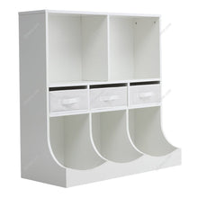 Load image into Gallery viewer, 3-Tier Open Style Toy and Book Storage Cabinet Living and Home