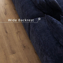 Load image into Gallery viewer, Cottonfy Tofu Block Vintage Chenille Fabric Sofa Stain Resistant Navy Blue Cottonfy UK