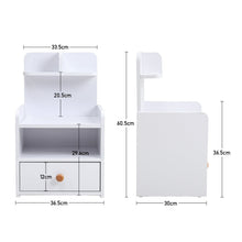 Load image into Gallery viewer, Minimalist Black/White Wooden Bedside Table with Drawers Cabinets Living and Home