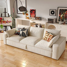 Load image into Gallery viewer, Cottonfy Creamy Tofu Block Pullout Sofa Bed with Storage Living and Home