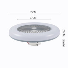 Load image into Gallery viewer, Dia. 55cm Ceiling Fan w/75W LED Light Adjustable 3-Wind Speed Remote Control Ceiling Light Living and Home