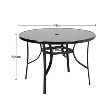 Load image into Gallery viewer, 2/4 Seater Outdoor Round Table Garden Tempered Glass Table and Rattan Chairs Garden Dining Sets Living and Home